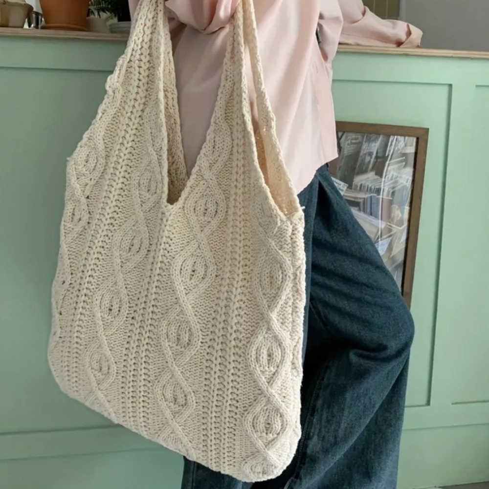 Vintage Knitted Boho Shoulder Bag - Picture 3 of 11